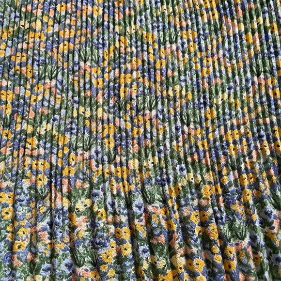 New Zara Floral Print Pleated Multicolor Blouse Size Small - Picture 9 of 11